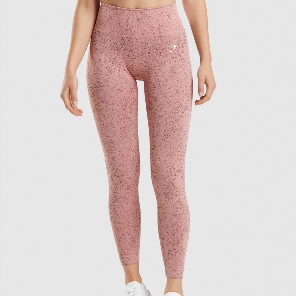 Gymshark Pink Marl Seamless High-Rise Leggings